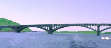 Painting titled "Bridge" by Viktor Kovbunov, Original Artwork