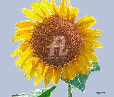 Painting titled "Sunflower" by Viktor Kovbunov, Original Artwork