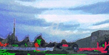 Painting titled "December landscape" by Viktor Kovbunov, Original Artwork