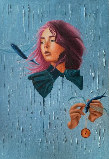 Painting titled "Compass" by Vikonstanti, Original Artwork, Oil