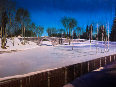 Peinture intitulée "Вид на Чертов мост" par Viktor Tverskov, Œuvre d'art originale, Huile