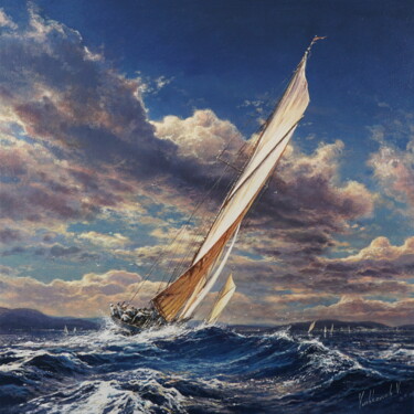 Peinture intitulée "Oceanic rhythm" par Viktar Yushkevich Yuvart, Œuvre d'art originale, Acrylique
