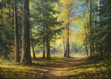 「Colors of autumn」というタイトルの絵画 Viktar Yushkevich Yuvartによって, オリジナルのアートワーク, アクリル