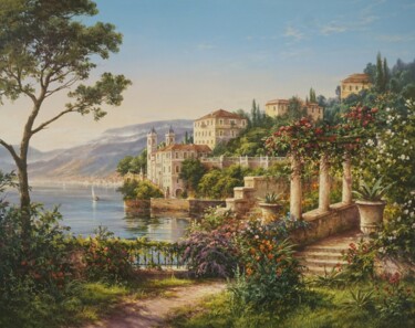 Pittura intitolato "South Italy" da Viktar Yushkevich Yuvart, Opera d'arte originale, Acrilico