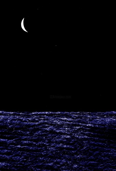 Fotografie mit dem Titel "Night seascape" von Viktor Artemev, Original-Kunstwerk, Digitale Fotografie