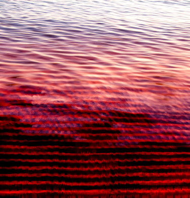 Digitale Kunst getiteld "Red waves" door Viktor Artemev, Origineel Kunstwerk, Digitaal Schilderwerk