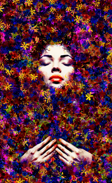 Arte digital titulada "In bloom" por Viktor Artemev, Obra de arte original, Pintura Digital