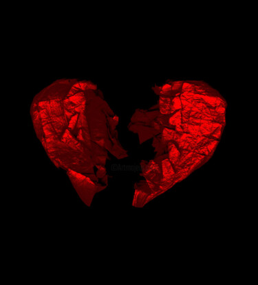 Photographie intitulée "Broken heart" par Viktor Artemev, Œuvre d'art originale, Photographie numérique