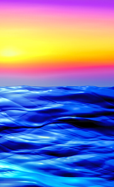 Digitale Kunst mit dem Titel "Sunset III" von Viktor Artemev, Original-Kunstwerk, Digitale Malerei