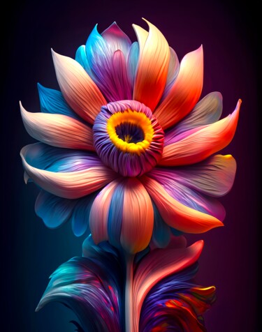 Grafika cyfrowa / sztuka generowana cyfrowo zatytułowany „Surreal flower” autorstwa Viktor Artemev, Oryginalna praca, Malars…
