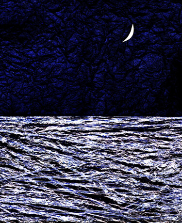Fotografia zatytułowany „Night seascape II” autorstwa Viktor Artemev, Oryginalna praca, Fotografia cyfrowa