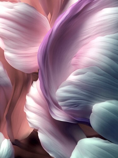 Digitale Kunst getiteld "Petals" door Viktor Artemev, Origineel Kunstwerk, AI gegenereerde afbeelding