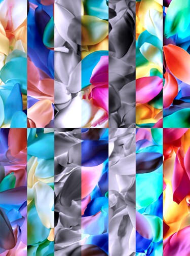 Digitale Kunst mit dem Titel "Petals II" von Viktor Artemev, Original-Kunstwerk, KI-generiertes Bild
