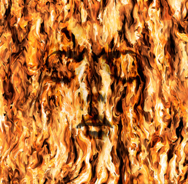 Digitale Kunst mit dem Titel "Fire" von Viktor Artemev, Original-Kunstwerk, Digitale Malerei