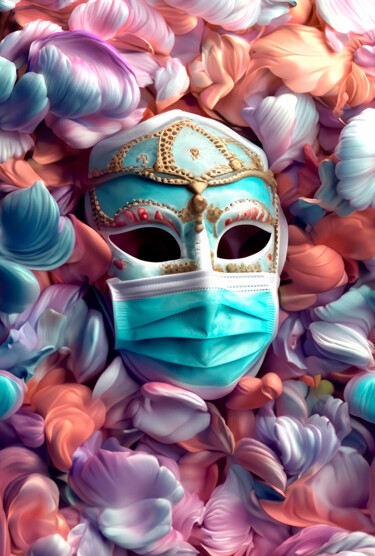Arts numériques intitulée "The mask that wears…" par Viktor Artemev, Œuvre d'art originale, Peinture numérique