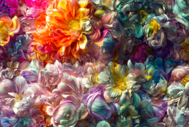 Цифровое искусство под названием "Floral horizon" - Viktor Artemev, Подлинное произведение искусства, Цифровая живопись