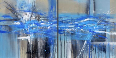 Painting titled ""Blue Breeze"" by Viktor Babak, Original Artwork, Acrylic