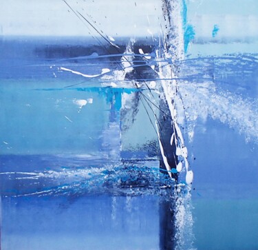 Peinture intitulée "Blue lagoon" par Viktor Babak, Œuvre d'art originale, Acrylique
