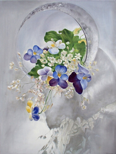 Картина под названием "Spring drink" - Viktor Babak, Подлинное произведение искусства, Масло