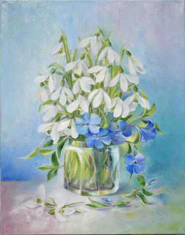 Painting titled "Spring tenderness" by Viktor Babak, Original Artwork, Oil