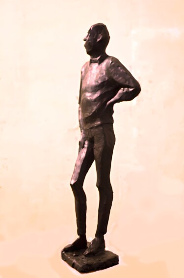 Скульптура под названием ",,Автопортрет,," - Виктор Безумов, Подлинное произведение искусства, Алюминий
