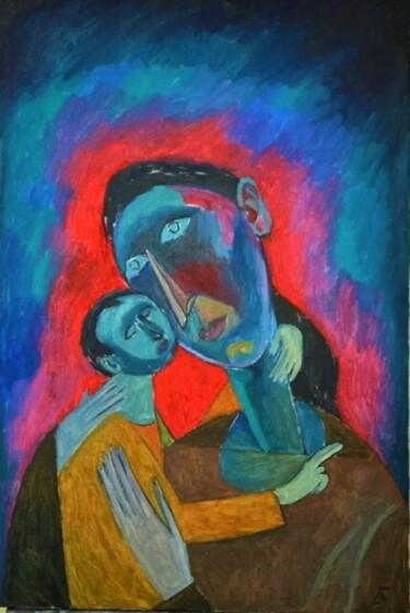 Painting titled ",,Мадонна,," by Viktor Bezumov, Original Artwork, Oil