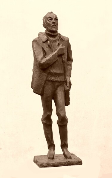 Skulptur mit dem Titel ",,Художникам Севера"" von Viktor Bezumov, Original-Kunstwerk, Harz