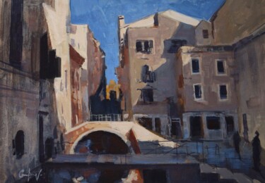 Pintura titulada "Abend in Venedig" por Viktor Grabar, Obra de arte original, Gouache