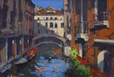 Картина под названием "Balkonen von Venedig" - Viktor Grabar, Подлинное произведение искусства, Гуашь