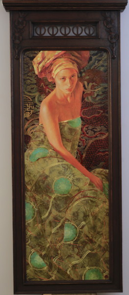 Painting titled "Nymph" by Viktor Horiaiev, Original Artwork, Oil