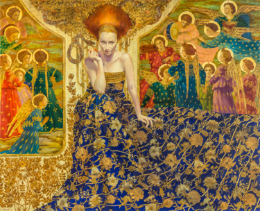 Peinture intitulée "Temptation" par Viktor Horiaiev, Œuvre d'art originale, Huile