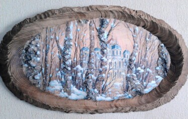 Художественная композиция под названием "First snow" - Viktor Kurson, Подлинное произведение искусства, Аксессуары