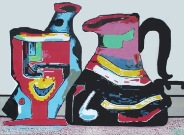 Картина под названием ""Glass of wine"" - Viktor Miniailo, Подлинное произведение искусства, Гуашь