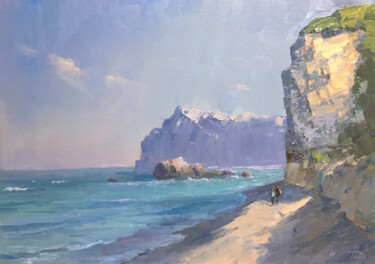 Painting titled "Cyprus. A sunny day." by Viktor Neberikutia, Original Artwork, Oil