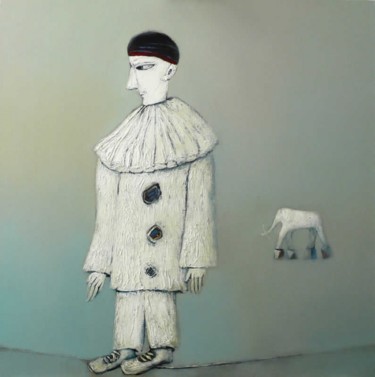 Картина под названием "Арлекин в костюме П…" - Viktor Panchenko, Подлинное произведение искусства