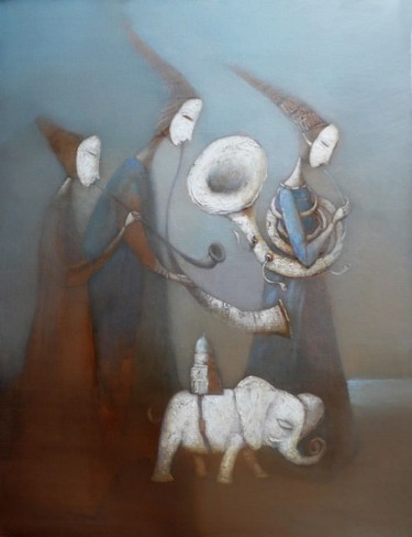 Картина под названием "Шествие пилигримов." - Viktor Panchenko, Подлинное произведение искусства