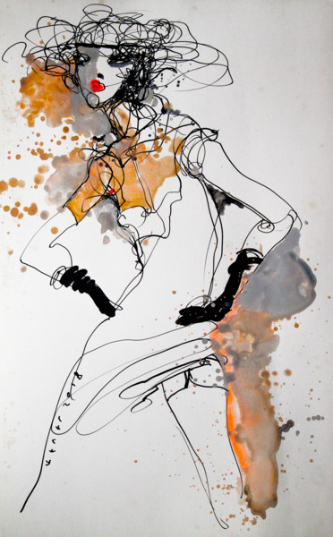 Drawing titled "Lady4" by Viktor Sheleg, Original Artwork, Other