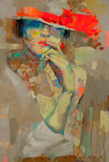 Peinture intitulée "sunny girl" par Viktor Sheleg, Œuvre d'art originale, Huile