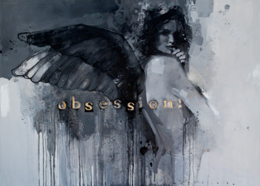 Картина под названием "Obsession 2" - Viktor Sheleg, Подлинное произведение искусства, Масло