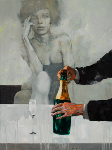 Malarstwo zatytułowany „Brut” autorstwa Viktor Sheleg, Oryginalna praca, Olej