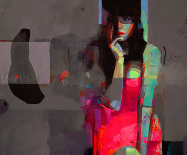 Картина под названием "IMPULSE" - Viktor Sheleg, Подлинное произведение искусства, Масло