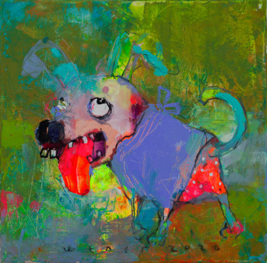Peinture intitulée "ARTdoggy" par Viktor Sheleg, Œuvre d'art originale, Huile