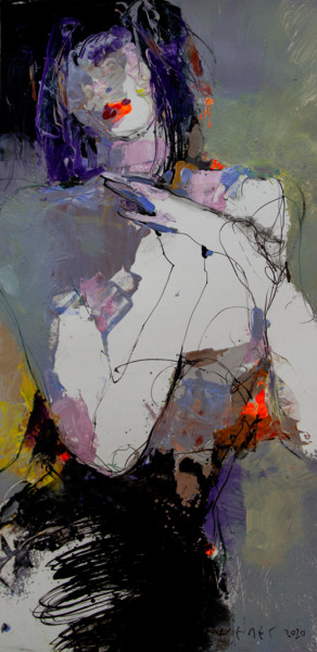 Peinture intitulée "DEARY" par Viktor Sheleg, Œuvre d'art originale, Acrylique