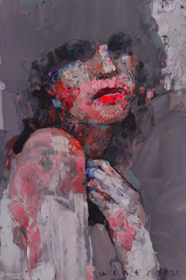 Картина под названием "Delicate" - Viktor Sheleg, Подлинное произведение искусства, Масло