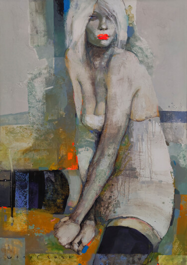 Pintura intitulada "Girl with an accent" por Viktor Sheleg, Obras de arte originais, Óleo
