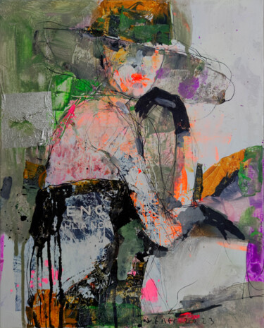 Картина под названием "The Coquette" - Viktor Sheleg, Подлинное произведение искусства, Акрил Установлен на Деревянная рама…