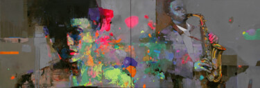 Картина под названием "Enchanted" - Viktor Sheleg, Подлинное произведение искусства, Масло Установлен на Деревянная рама для…