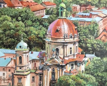 Peinture intitulée "Собор Доминиканцев…" par Viktor Soroka, Œuvre d'art originale, Huile