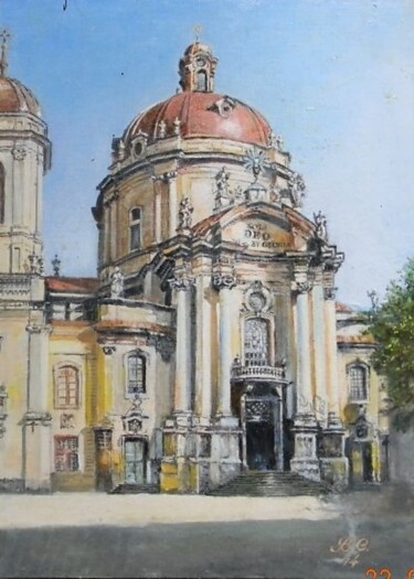 Pintura intitulada "Доминиканский собор…" por Viktor Soroka, Obras de arte originais, Óleo