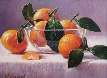 Pintura intitulada "Clementines" por Viktor Vaveikin, Obras de arte originais, Óleo